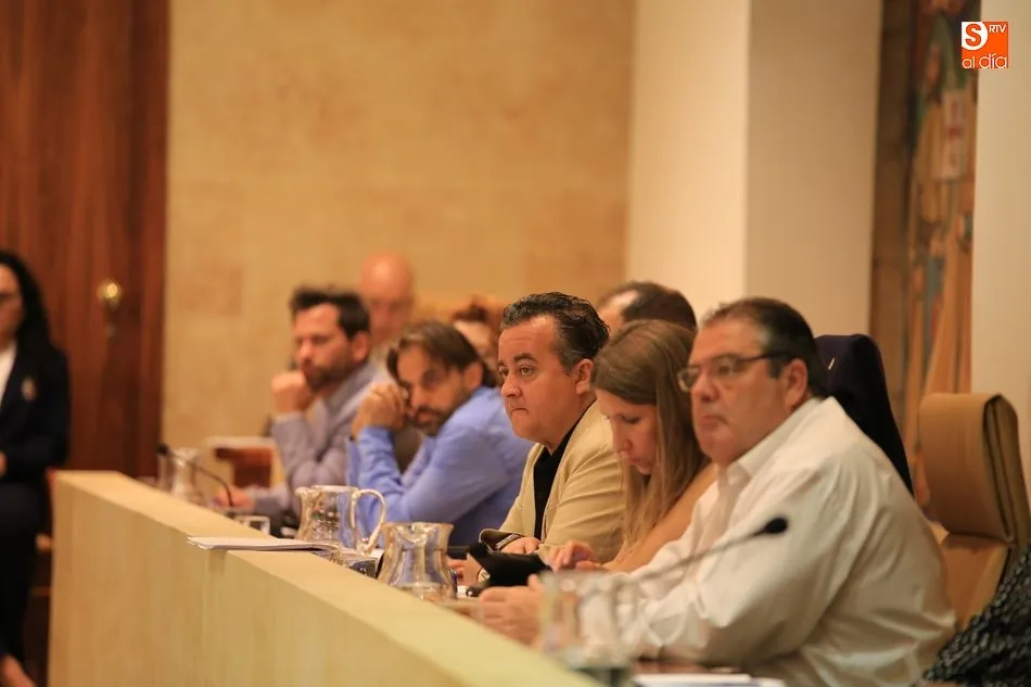 Un momento del pleno ordinario celebrado en el Ayuntamiento de Salamanca. Fotos: Alberto Martín