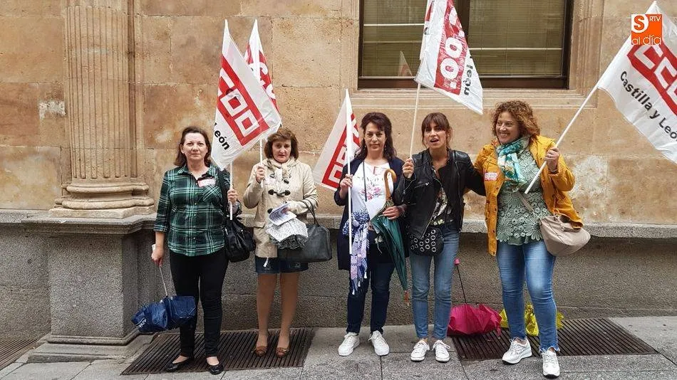 Movilización anterior de trabajadoras de ayuda a domicilio en Salamanca