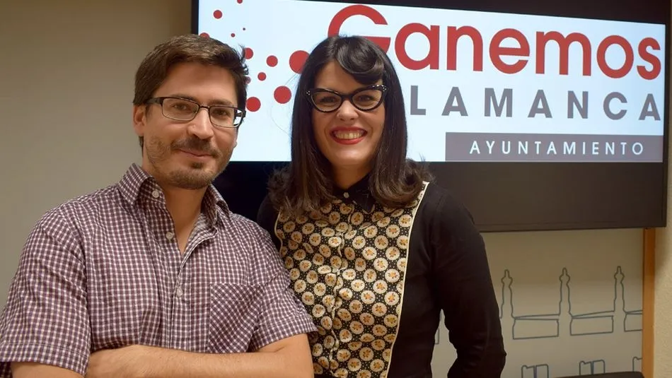 Virginia Carrera y Gabriel de la Mora, concejales de Ganemos Salamanca