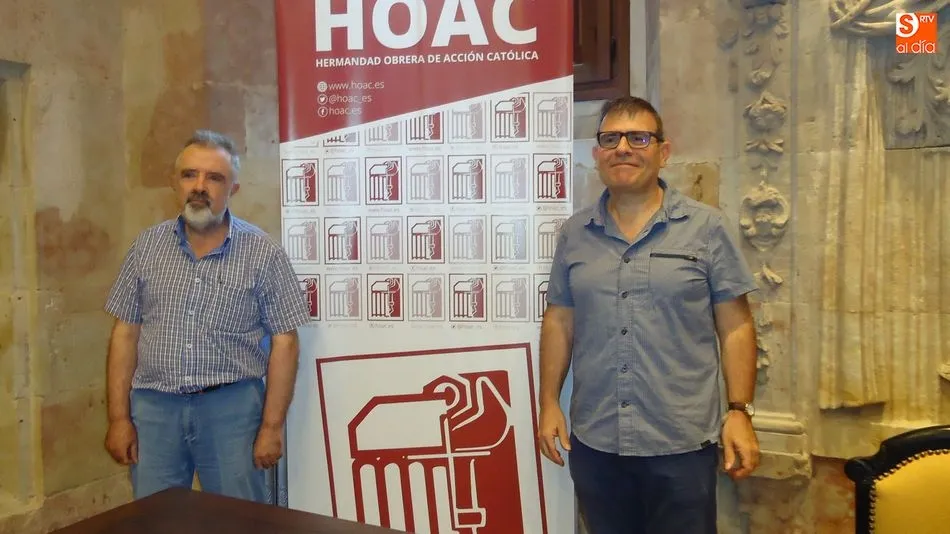 Gonzalo Ruiz, presidente nacional de la HOAC, y Berchmans Garrido, responsable de formación