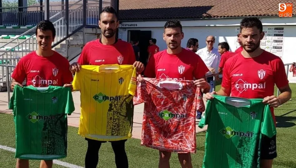 Borrego, Felipe, Razvan y Jesús, los nuevos jugadores del CD Guijuelo