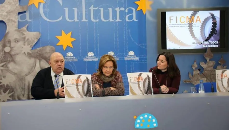 rancisco Gómez Galán, presidente de Famasa, a la izquierda, en la presentación de la tercera edición del FICMA