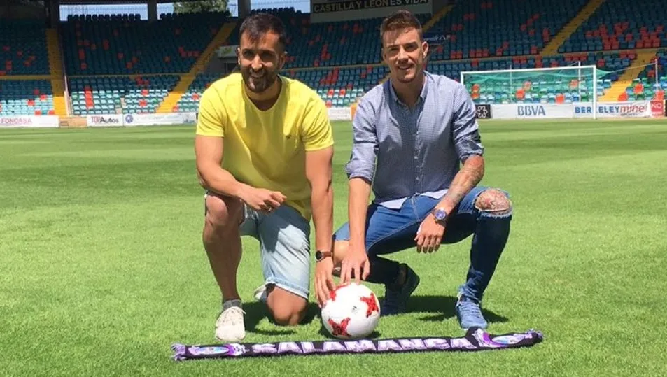 Toño Vázquez y Fran Morante en su presentación en el Helmántico