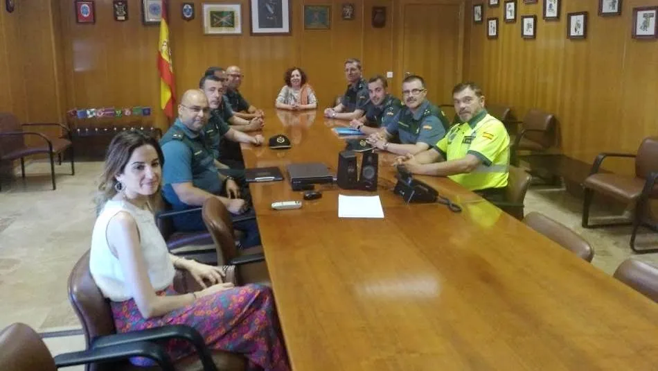 Encuentro de la subdelegada del Gobierno con los mandos provinciales de la Guardia Civil