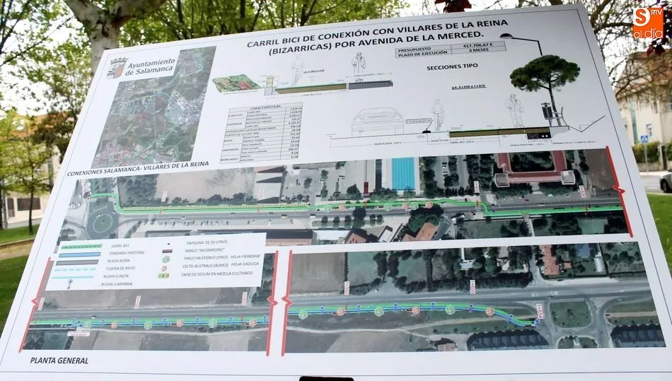 Plano del nuevo carril bici que conectará Salamanca con Villares de la Reina