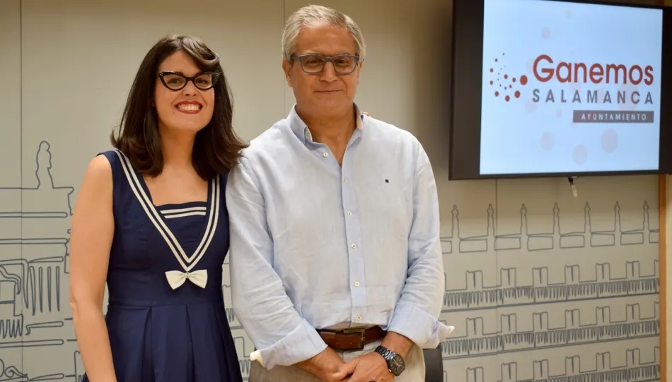 Gabriel Risco y Virginia Carrera, concejales de Ganemos Salamanca