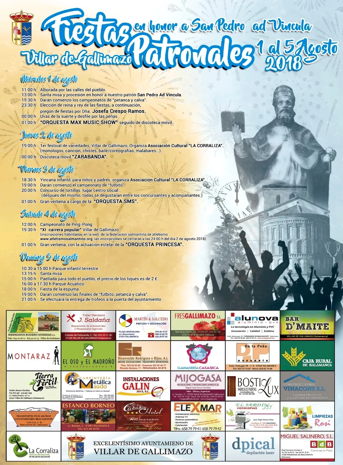 Villar de Gallimazo estalla en fiesta este miércoles en el arranque del programa oficial de...