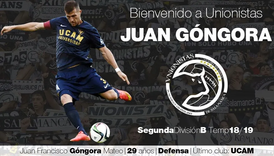 Unionistas ficha para la próxima temporada al lateral izquierdo Góngora