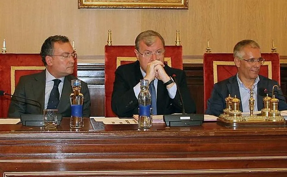 Antonio Silván, durante un pleno en el Ayuntamiento de San Marcelo