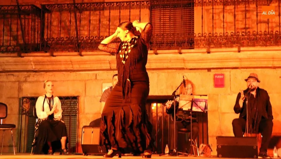 Una de las bailaoras de Actuación de la Compañía Flamenca Cristina Cañizares