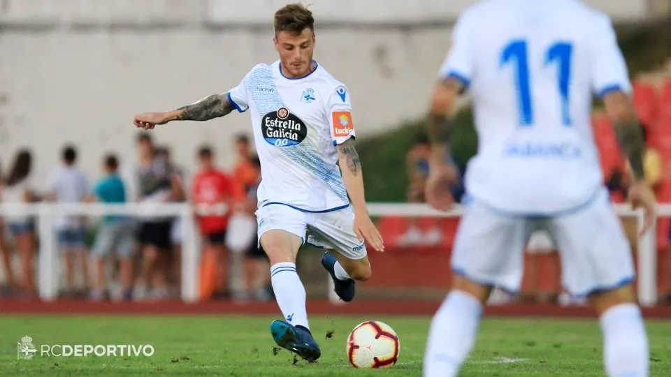 Diego Caballo, en un partido con el filial del Depor. Foto RCD