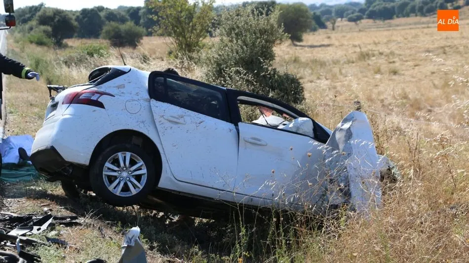 Estado del coche tras el accidente / Foto: CORRAL