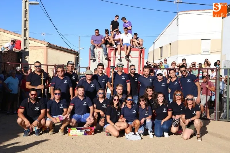 Socios de la ACTP en su II Toro del Cajón, el 12 de agosto de 2017 en Babilafuente