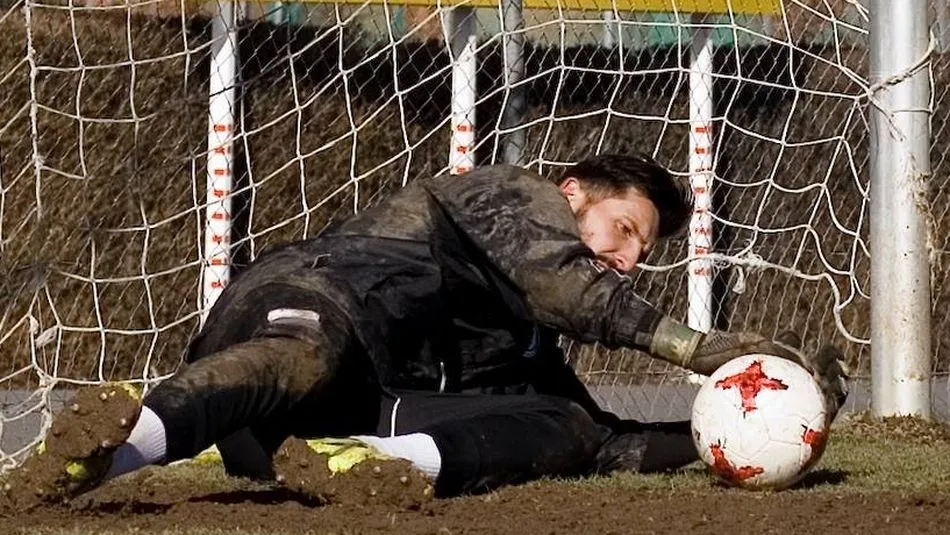 Molina, guardameta de Unionistas CF / Foto: TW Unionistas CF.