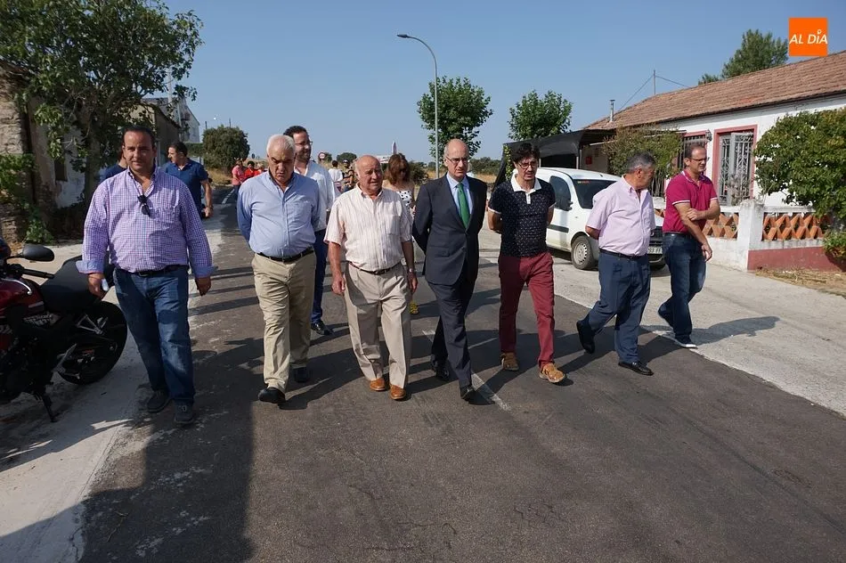 Javier Iglesias, presidente de la Diputación, visitó las mejoras de la carretera DSA-136