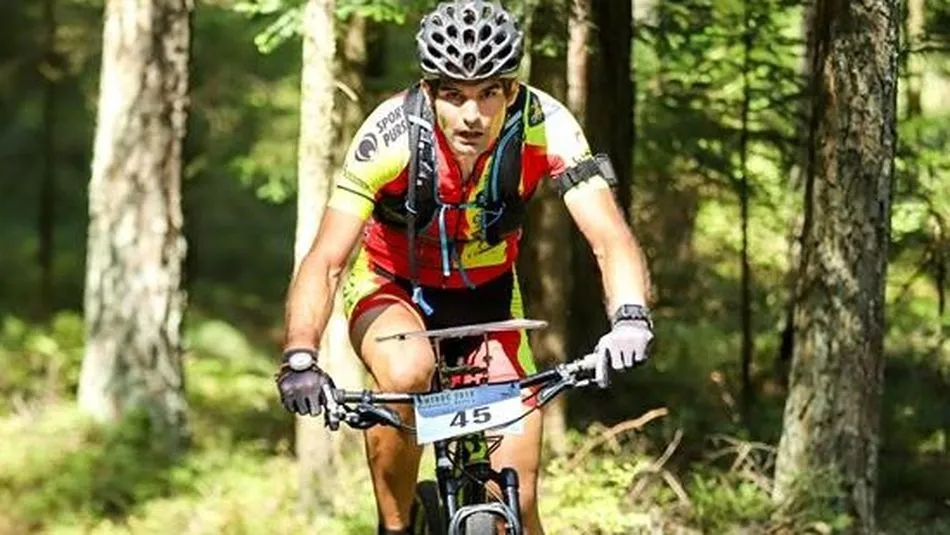 Ángel García, durante la prueba.