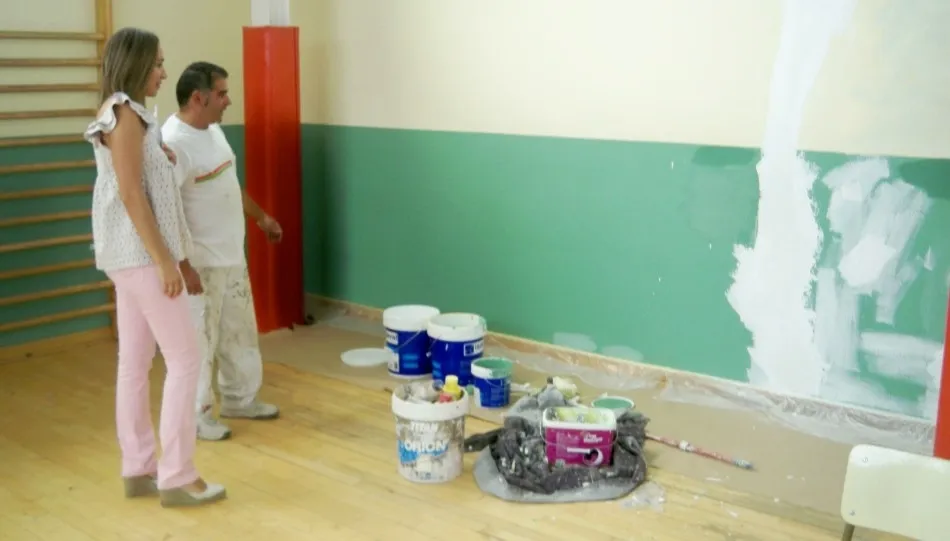 La concejal Marta Labrador en una de sus visitas a estos centros educativos