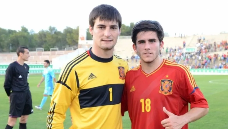 Dani Sostres, junto a su compañero Jairo, en su etapa sub-20 antes de ir al Mundial
