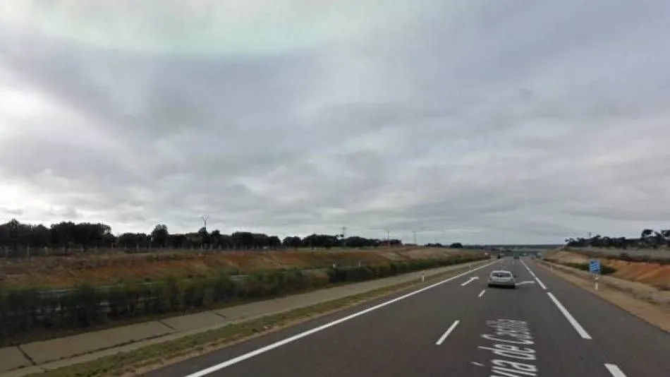 Panorámica de la A-62, vía en la que tuvo lugar el accidente.