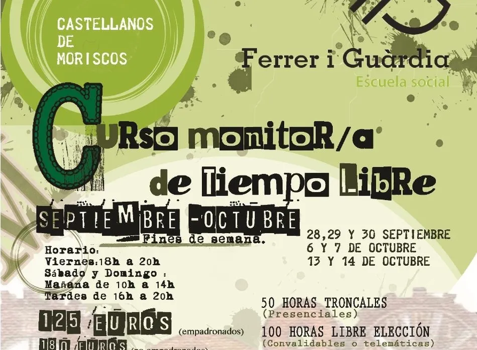 Castellanos de Moriscos organiza un Curso de Monitor de Tiempo Libre  