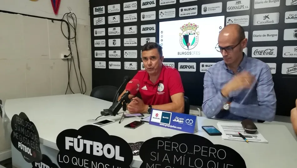 Campos, en la rueda de prensa. Foto: Salamanca CF UDS