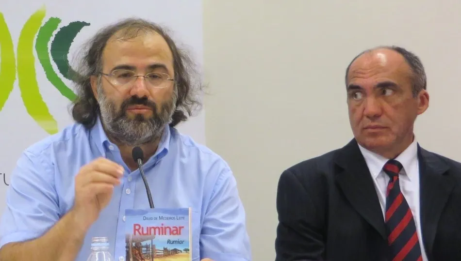 Alencart y Medeiros Leite, en el Centro Brasileño de la Usal. Foto de Jacqueline Alencar, 2015