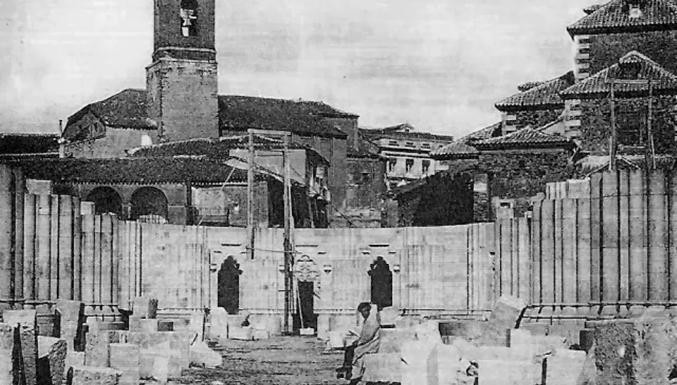 La construcción de la Basílica de Alba a principios del XX