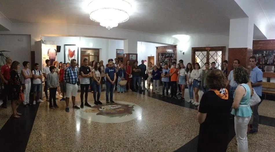 Alumnos de Maristas en su primer día de clase.