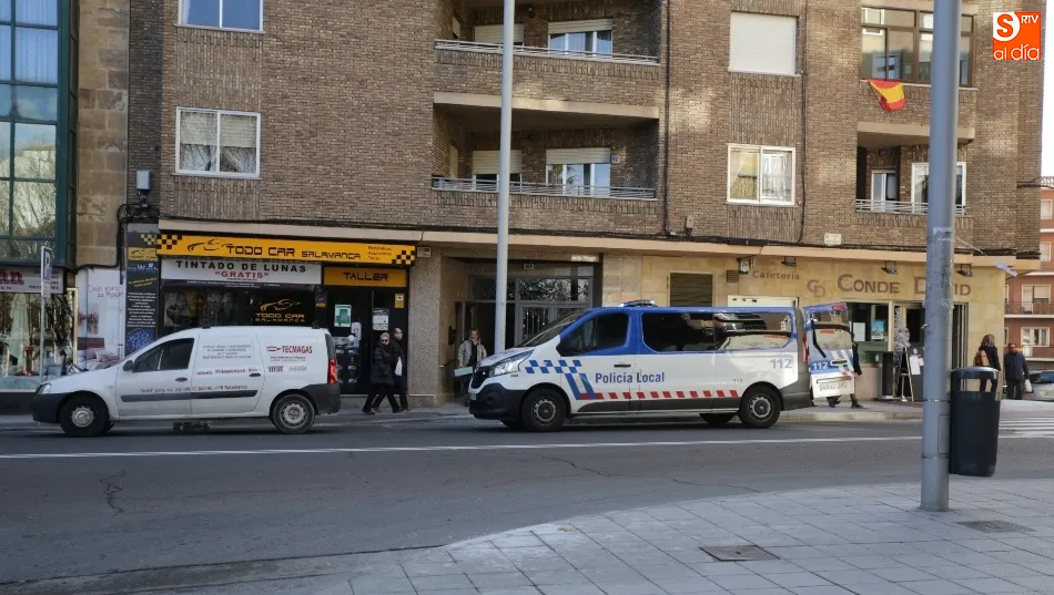Furgoneta de la Policía Local en una intervención anterior en la avenida de Portugal