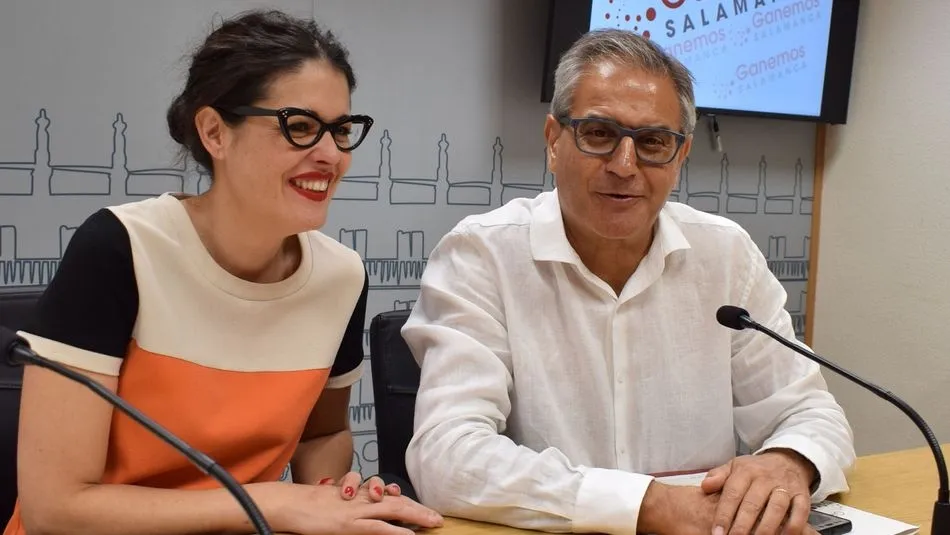Virginia Carrera y Gabriel Risco, concejales de Ganemos Salamanca