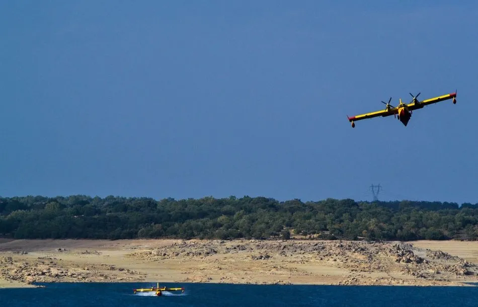 ‘Lucha de dos’ de Ana María García, foto ganadora del Certamen de Fotografía ‘El pantano y su entorno’