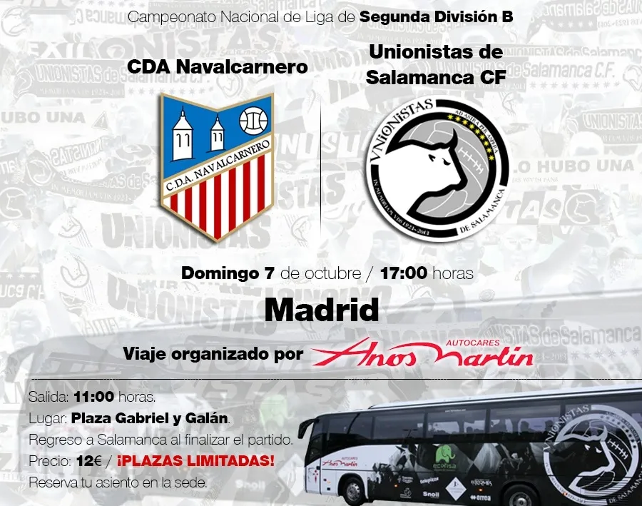 Unionistas pone a la venta entradas para el partido en Navalcarnero