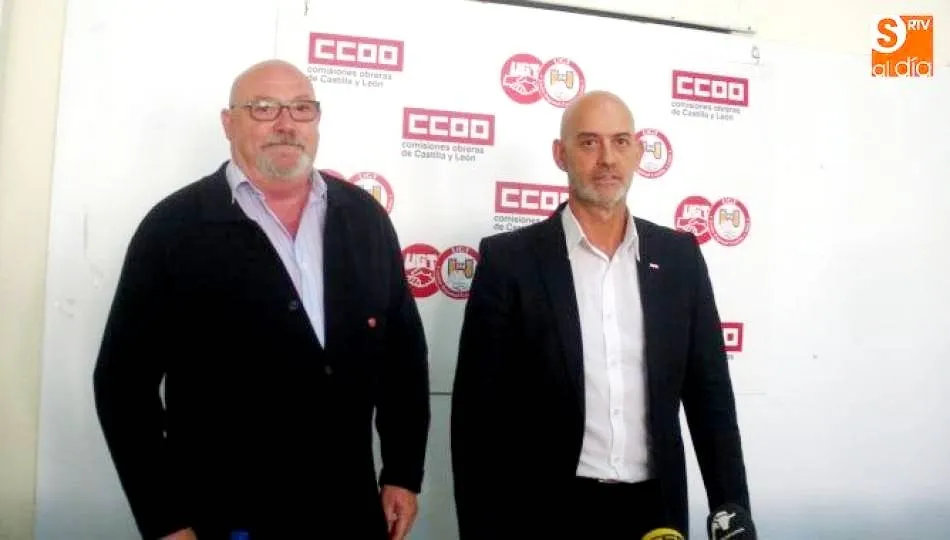 José Luis Hernández Rivas y Emilio Pérez, secretarios provinciales de UGT y CCOO