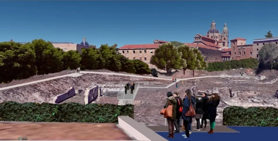 Recreación de la musealización de los restos del Botánico