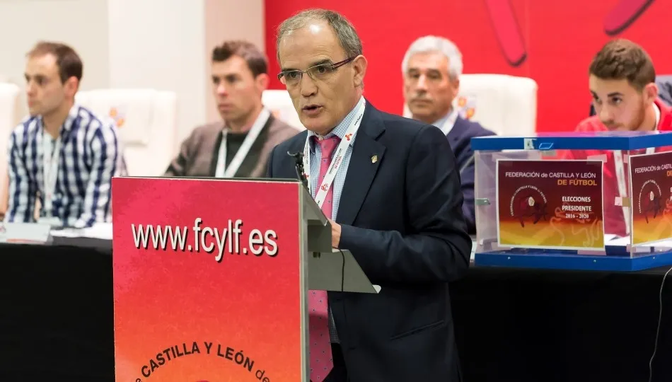 Marcelino Maté, presidente de la Federación de Castilla y León de Fútbol. Foto fcylf