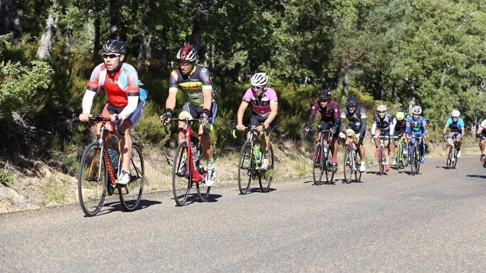 Un instante de la subida a la Peña.