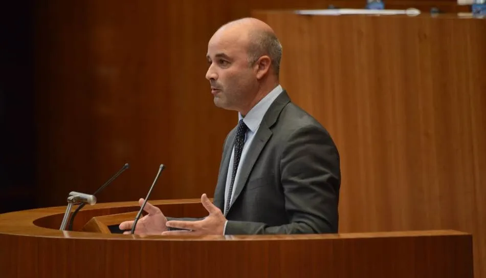 El procurador de Ciudadanos, David Castaño, en las Cortes