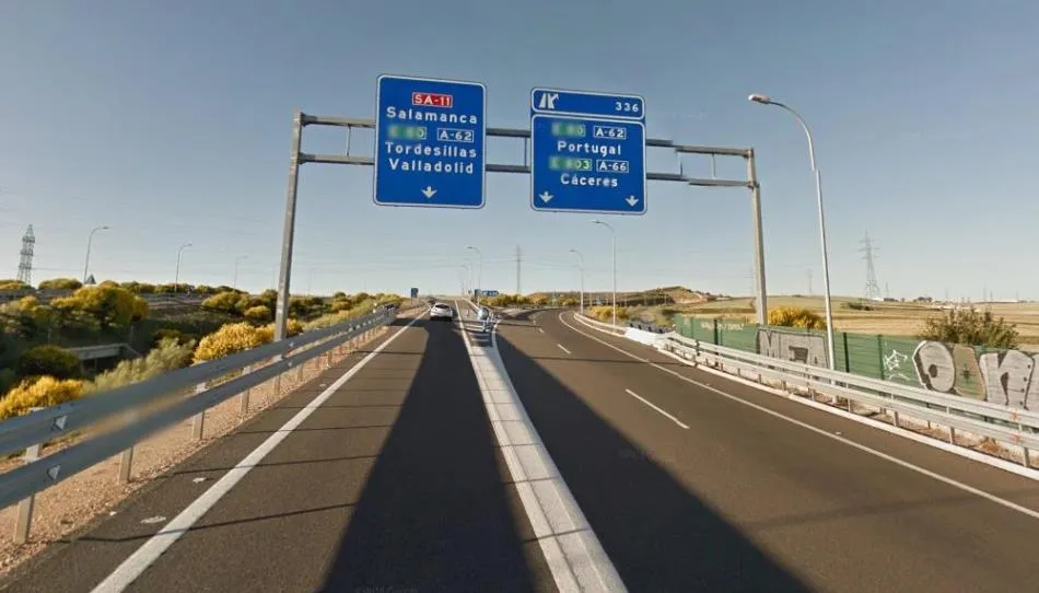 Desvío de la A-66 donde tuvo lugar uno de estos dos siniestros