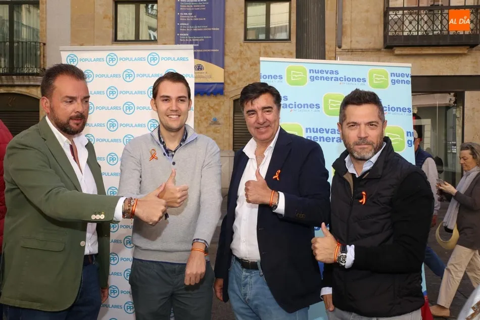 Bienvenido de Arriba, Ángel Fernández, José Antonio Bermudez de Castro y Julio López, miembros del Partido Popular. Foto de Alberto Martín