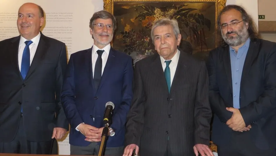 Rodrigues, Correia, Salvado y Alencart, durante la presentación del Premio (foto J. A.)
