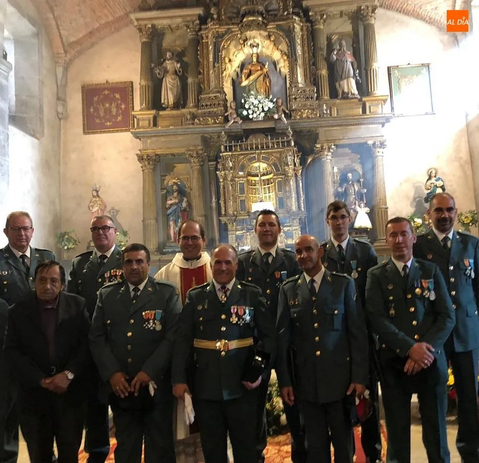 La iglesia de Mogarraz acogió el oficio religioso en honor a la Virgen del Pilar