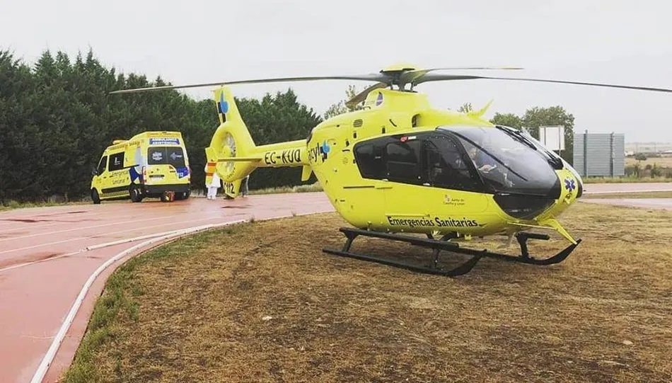 El herido fue trasladado en helicóptero al hospital / HEMESA