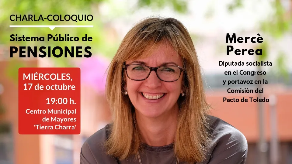 Mercé Perea, diputada socialista en el Congreso y portavoz del PSOE en la Comisión del Pacto de Toledo