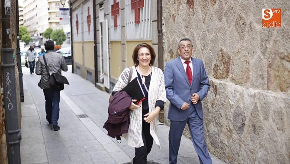 La consejera de Cultura y Turismo, durante una de sus últimas visitas a Salamanca