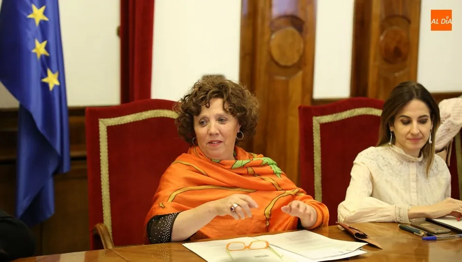 Encarnación Pérez en su primera reunión de la Comisión de Asistencia / Foto: Alberto Martín.