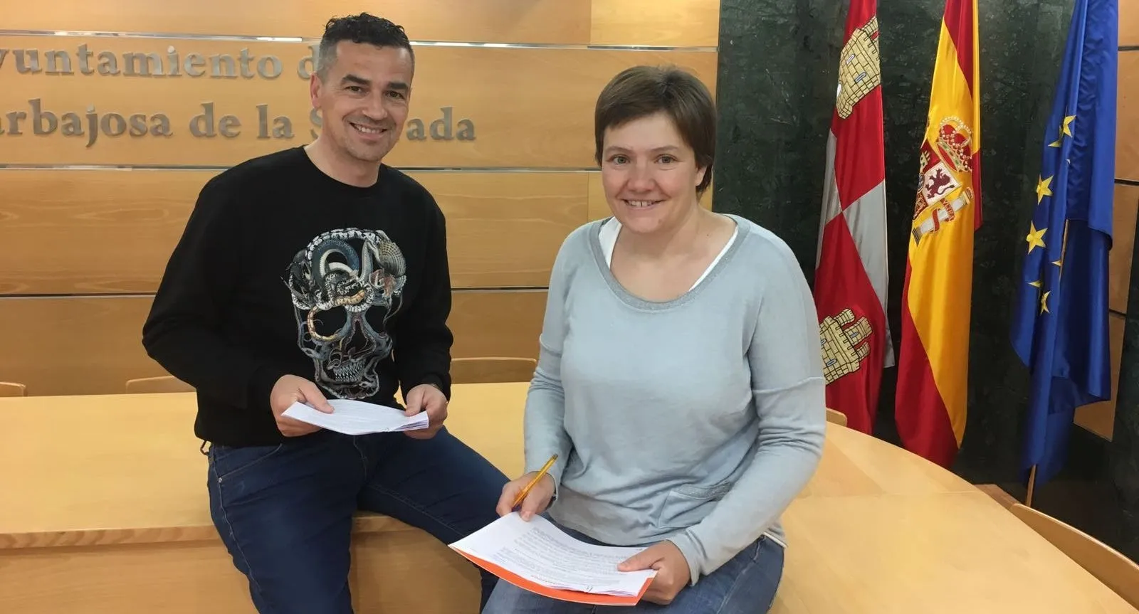 Jesús Luis de San Antonio y María Olga Voces, concejales de Ciudadanos Carbajosa