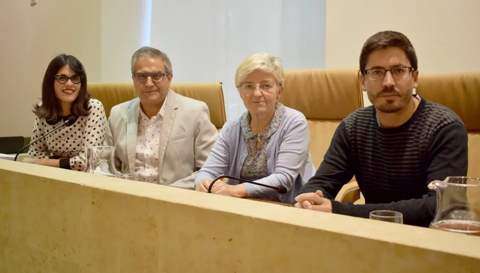 Virginia Carrera, Gabriel Risco, Pilar Moreno y Gabriel de la Mora, concejales de Ganemos Salamanca