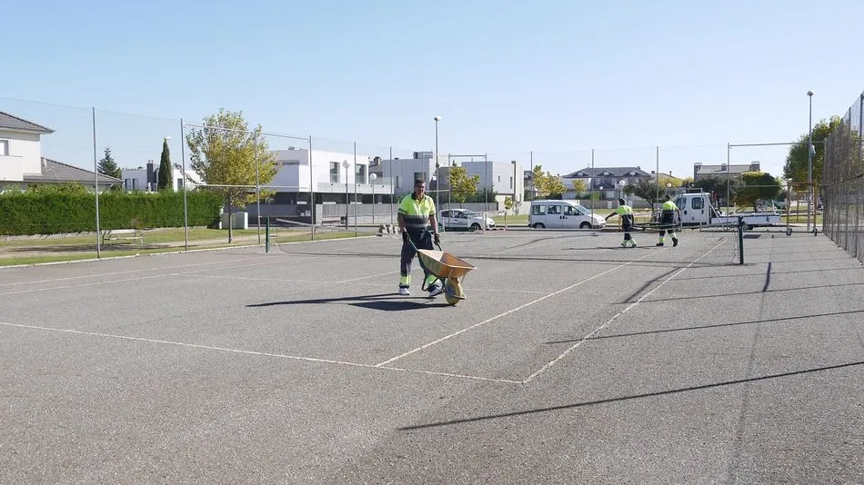 Obras en las instalaciones deportivas de Albahonda I