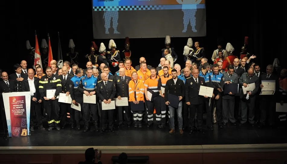 Galardonados por la Junta con las medallas al Mérito de Protección Ciudadana y de Policía Local de Castilla y León