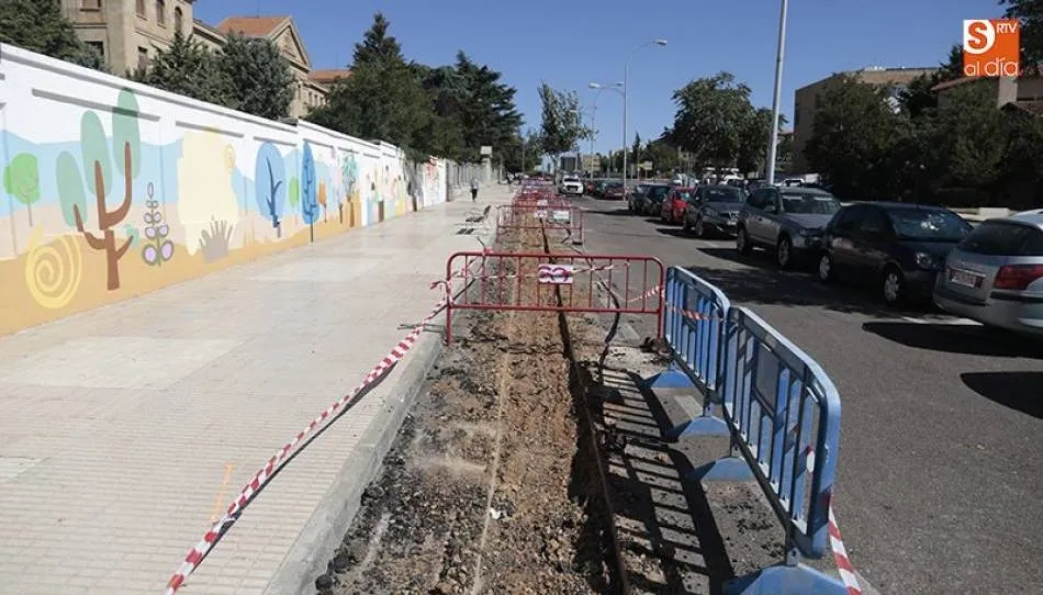 Obras de renovación de tuberías que se ejecutaron en la avenida Raimundo de Borgoña